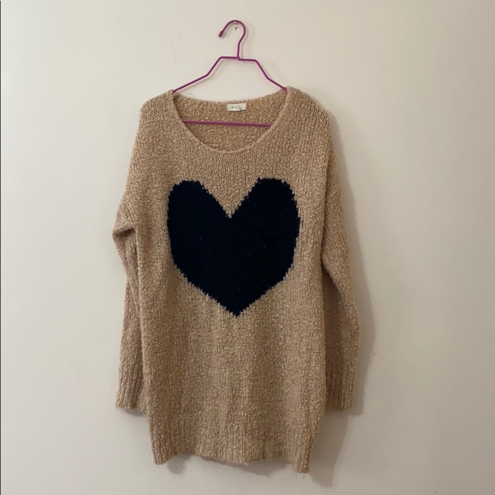 Heart Over Sized Sweater